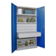 Pavoy Schwerlastschrank, 3 Fachböden a 200 kg, 4 Schubladen, Ral 7035/5010-4