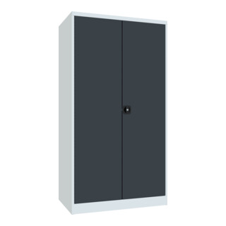 Pavoy Schwerlastschrank, Trennwand, 6 Fachböden a 120 kg, 6 Schubladen, RAL 7035/7016