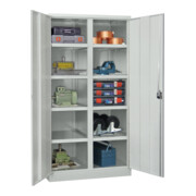 Pavoy Schwerlastschrank, Trennwand, 8 Fachböden a 200 kg Traglast, RAL 7035-4