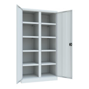 Pavoy Schwerlastschrank, Trennwand, 8 Fachböden a 200 kg Traglast, RAL 7035-5