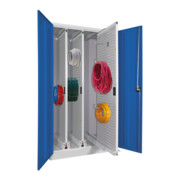 Pavoy Stahl-Vertikalauszugsschrank, 1950x1000x600, 3 Auszüge, RAL  7035/5010