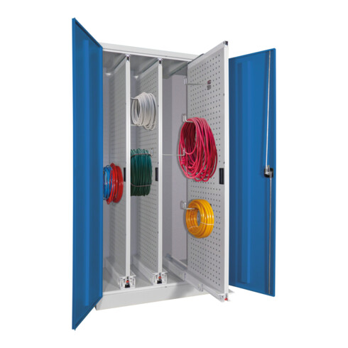 Pavoy Stahl-Vertikalauszugsschrank, 1950x1000x600, 3 Auszüge, RAL 7035/5012