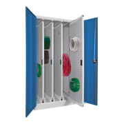 Pavoy Stahl-Vertikalauszugsschrank, 1950x1000x600, 4 Auszüge, RAL 7035/5012