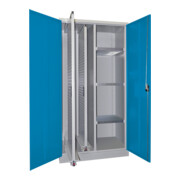 Pavoy Stahl-Vertikalauszugsschrank , Trennwand, 2 Auszüge, 3 Böden, RAL 7035/5012