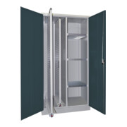 Pavoy Stahl-Vertikalauszugsschrank , Trennwand, 2 Auszüge, 3 Böden, RAL 7035/7016