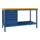 Pavoy Werkbank, 1500x700x900 mm, 1 Schubladenblock, 1 Boden, RAL 5010