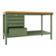 Pavoy Werkbank, 1500x700x900 mm, 1 Schubladenblock, 1 Boden, RAL 6011