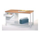 Pavoy Werkbank, 1500x700x900 mm, 1 Schubladenblock, 1 Boden, RAL 7035-4