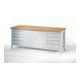 Pavoy Werkbank, 2000x700x900 mm, 2 Schubladenblöcke, 1 Schrank, RAL 7035-1