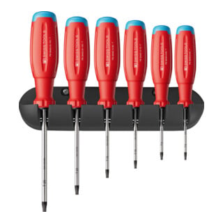 PB Swiss Schraubendreher-Satz 6-teilig TX SwissGrip EVO im Wandhalter