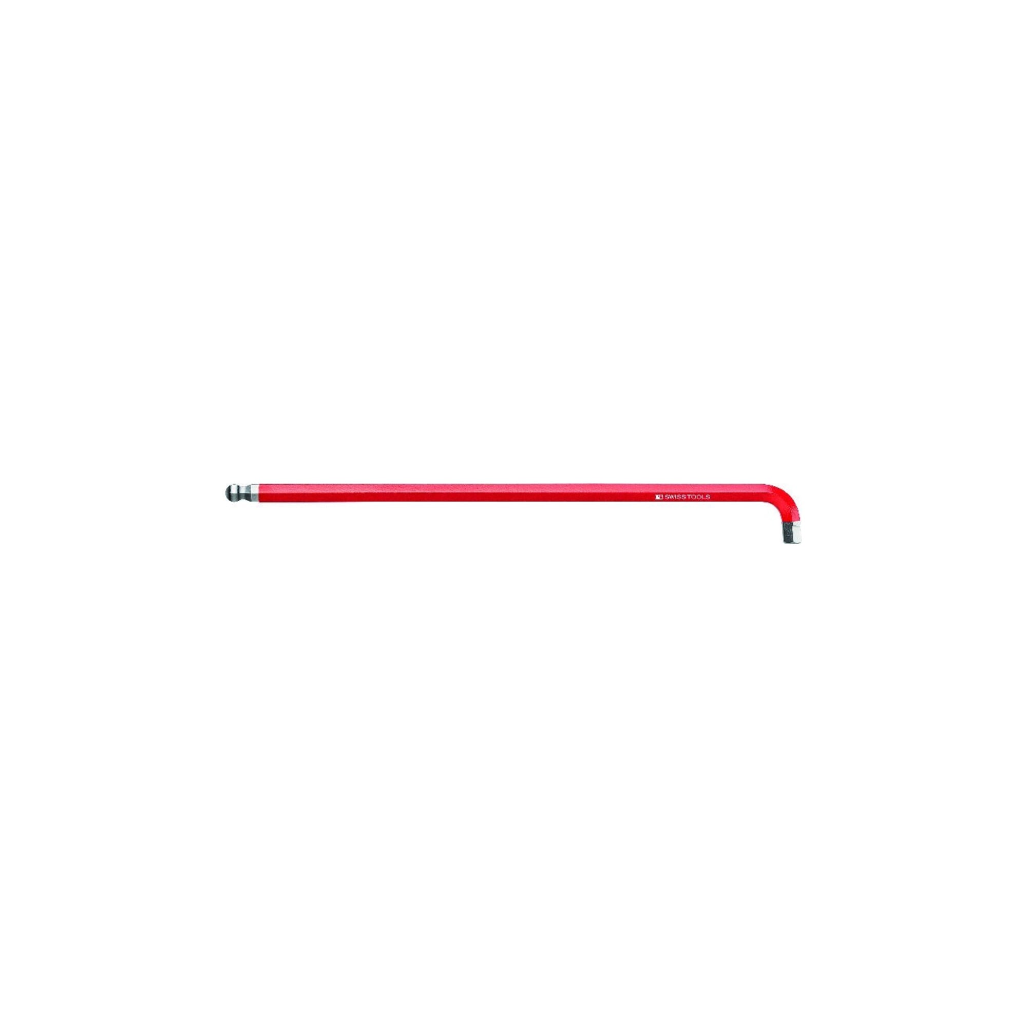 PB Swiss Tools 6-kant-Winkelschraubendreher 90° - 100° lang, mit Kugelkopf und kurzem Schenkel pulverbeschichtet, Sechskant: 10 mm