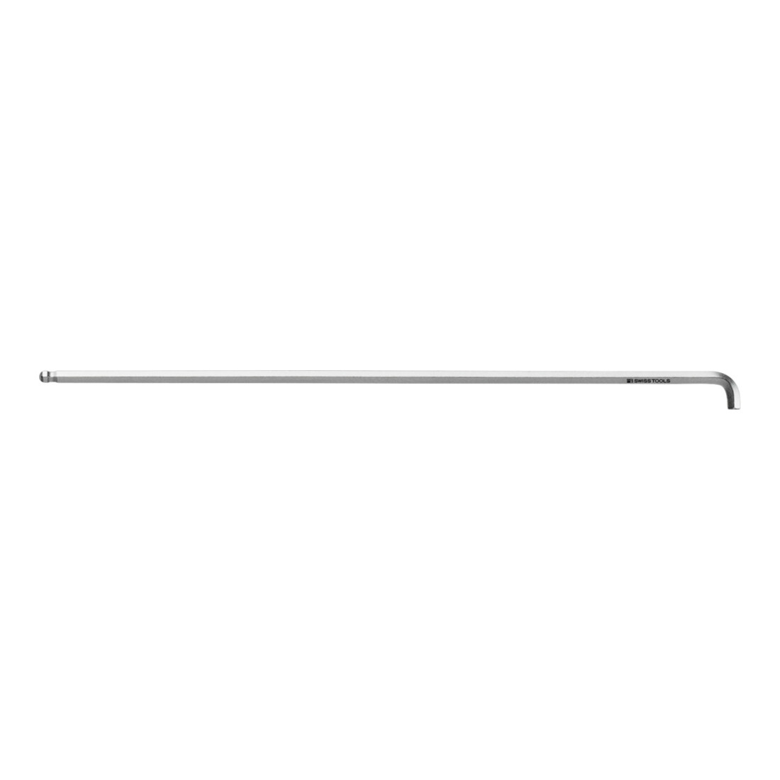PB Swiss Tools 6-kant-Winkelschraubendreher 90° - 100° lang, mit Kugelkopf und kurzem Schenkel verchromt, Sechskant: 1,5 mm