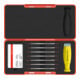 PB Swiss Tools Assortiment de tournevis dynamométriques, 8 pièces avec vernier, porte-lames de rechange, ESD, Couple maximal: 50 cN·m-1