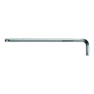 PB SWISS TOOLS Chiave maschio esagonale piegata, esecuzione lunga cromata, Esagono: 3/8"