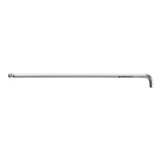 PB Swiss Tools Clé mâle coudée 6 pans 90°– 100° longue, avec tête sphérique et tige courte chromé, Hexagonal: 5 mm