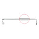 PB Swiss Tools Clé mâle coudée 6 pans, longue chromée, Hexagonal: 2,5 mm