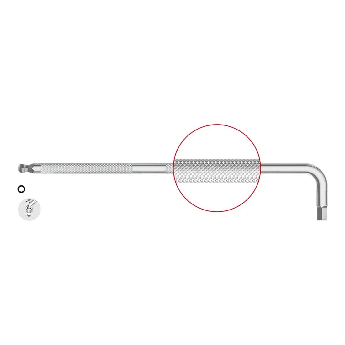 Clés mâles coudées PB Swiss Tools, longues, chromées