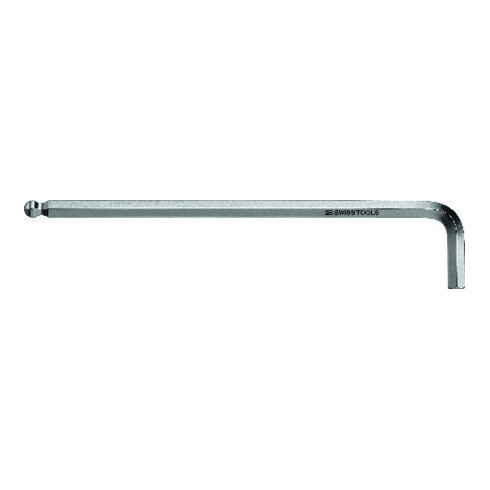 PB Swiss Tools Clé mâle coudée 6 pans, longue chromée, Hexagonal: 3/8 Pouces