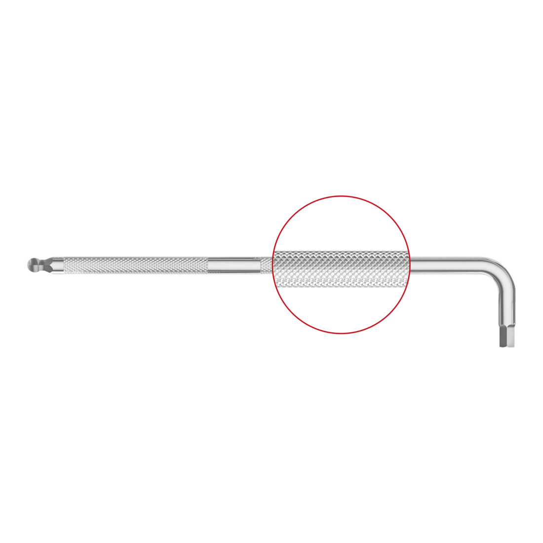 PB Swiss Tools Clé mâle coudée 6 pans, longue chromée, Hexagonal: 6 mm