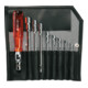 PB Swiss Tools Dopsleutelassortiment, 9-delig met omklaphandvat in roltas, Aantal delen: 9-1