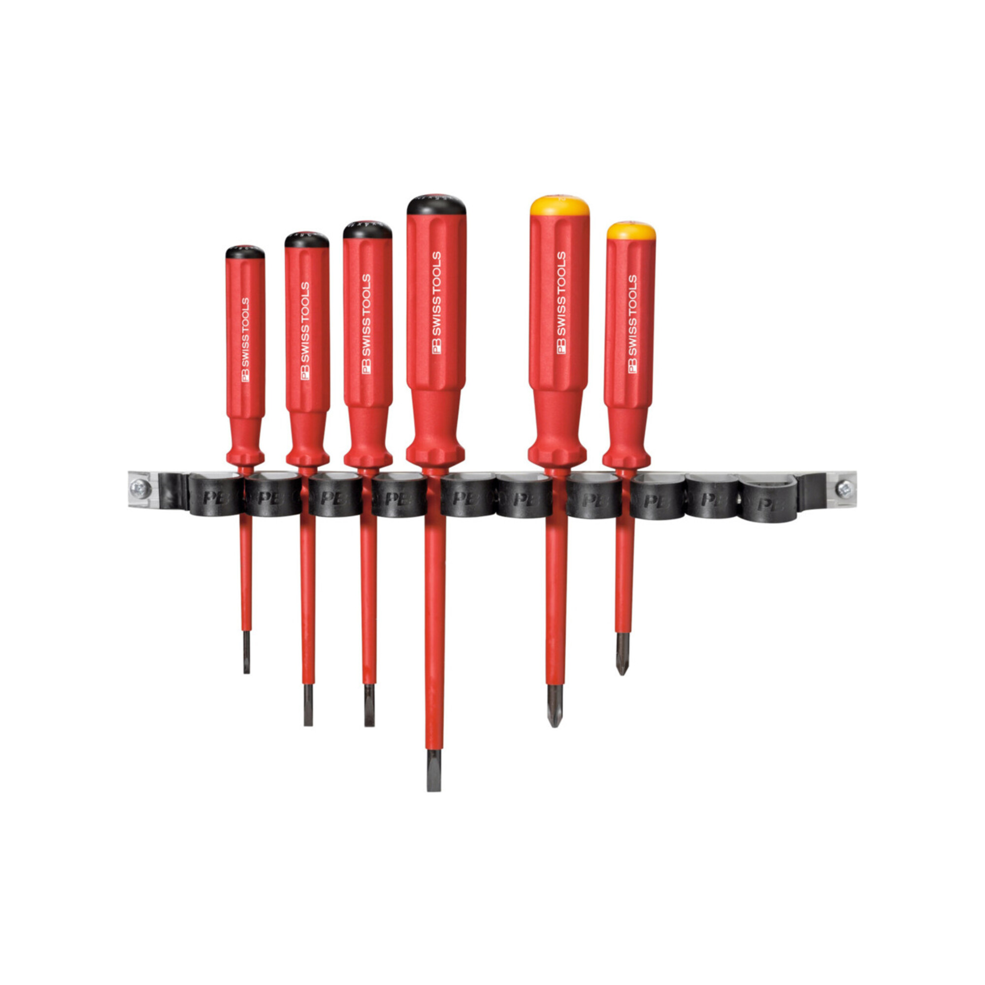 PB Swiss Tools Elektriker-Schraubendreher-Sortiment, vollisoliert, Schlitz und Phillips, 6-teilig