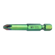 PB Swiss Tools Embout pour Pozidriv, tige E 6,3, Taille empreinte cruciforme / Longueur totale: 3/95 mm
