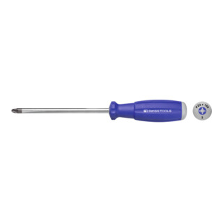 PB SWISS TOOLS Giravite per viti Pozidriv, impugnatura bicomponente SwissGrip, Dim. impronta a croce: 3