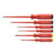 PB Swiss Tools Jeu de 6 tournevis d'électricien Slim pour visà fente et Phillips, 100% isolés, Nombre de tournevis: 4/2-1