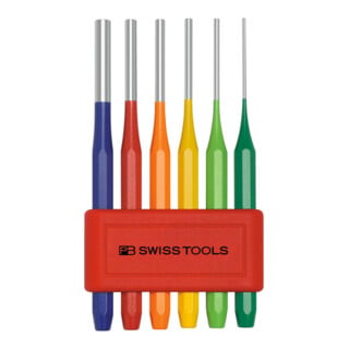 PB Swiss Tools Jeu de chasse-goupilles sur support en plastique, qualité spéciale revêtement par poudre, Nombre de chasse-goupille...