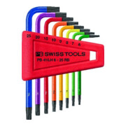 PB Swiss Tools Jeu de clés Allen coudées 8 pièces T6-T25 Rainbow Swiss en support plastique
