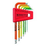 PB Swiss Tools Jeu de clés coudées 6 pièces 1,5-5mm Rainbow en support plastique