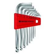PB Swiss Tools Jeu de clés hexagonales coudées 8 pièces 1,5-8mm tête sphérique, support plastique