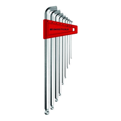 PB Swiss Tools Jeu de clés hexagonales coudées 9 pièces 1,5-10mm 100 degrés, porte-outils plastique