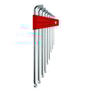 PB Swiss Tools Jeu de clés hexagonales coudées 9 pièces 1,5-10mm 100 degrés, porte-outils plastique