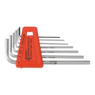 PB Swiss Tools Jeu de clés mâles coudées 6 pans chromées, Nombre de tournevis: 7