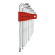 PB Swiss Tools Jeu de clés mâles coudées 6 pans, longues chromée, Nombre de tournevis: 9-1