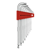 PB Swiss Tools Jeu de clés mâles coudées 6 pans, longues chromée, Nombre de tournevis: 9