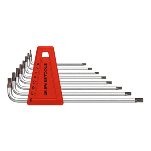 PB Swiss Tools Jeu de clés mâles coudées pour TX, avec alésage, Nombre de tournevis: 8