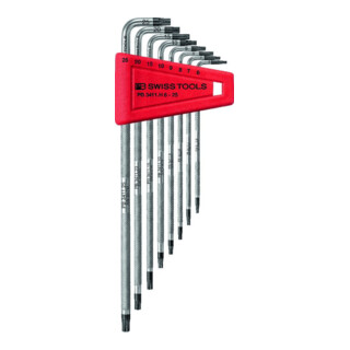 PB Swiss Tools Jeu de clés mâles coudées pour TX, moletées, Nombre de tournevis: 8