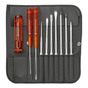PB Swiss Tools Jeu de lames interchangeables 10 pièces en pochette roulante