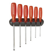 PB Swiss Tools Jeu de tournevis 6 pièces fente dans support mural Multicraft