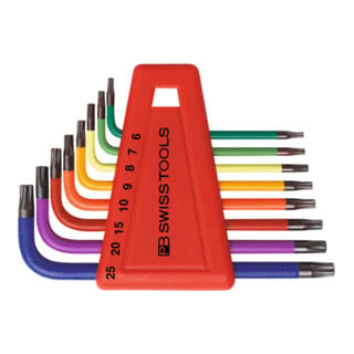 PB Swiss Tools Jeu de tournevis d'angle, pour TX, revêtu par poudre, 8 pièces
