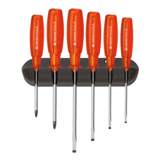 PB Swiss Tools Jeu de tournevis d’atelier visà fente et Phillips, Nombre de tournevis: 4/2
