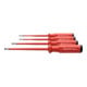 PB Swiss Tools Jeu de tournevis d'électricien Slim pour visà fente, Classic 100% isolés, Nombre de tournevis: 4-1