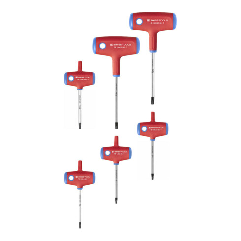 PB SWISS TOOLS Jeu de tournevis pour Torx, avec poignée transversale 6 pièces, Nombre de tournevis : 6