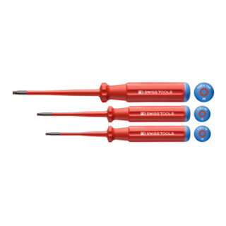 PB Swiss Tools Jeu de tournevis Slim pour TX, Classic, 100% isolé, Nombre de tournevis: 3