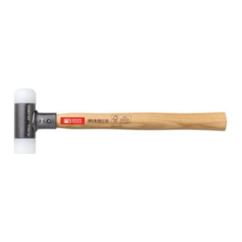 PB Swiss Tools Mazza antirimbalzo con tasselli in nylon, manico in noce americano