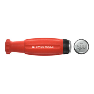 PB Swiss Tools Momentschroevendraaier met digitale weergave, opname voor verwisselbare stelen, Maximaal draaimoment: 200cNm