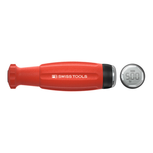 PB Swiss Tools Momentschroevendraaier met digitale weergave, opname voor verwisselbare stelen, Maximaal draaimoment: 200cNm