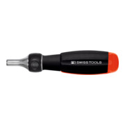 PB Swiss Tools Poignée à cliquet“Insider Pro Ratchet” avec embouts 1/4 pouce avec aimant, Longueur lame: 30 mm